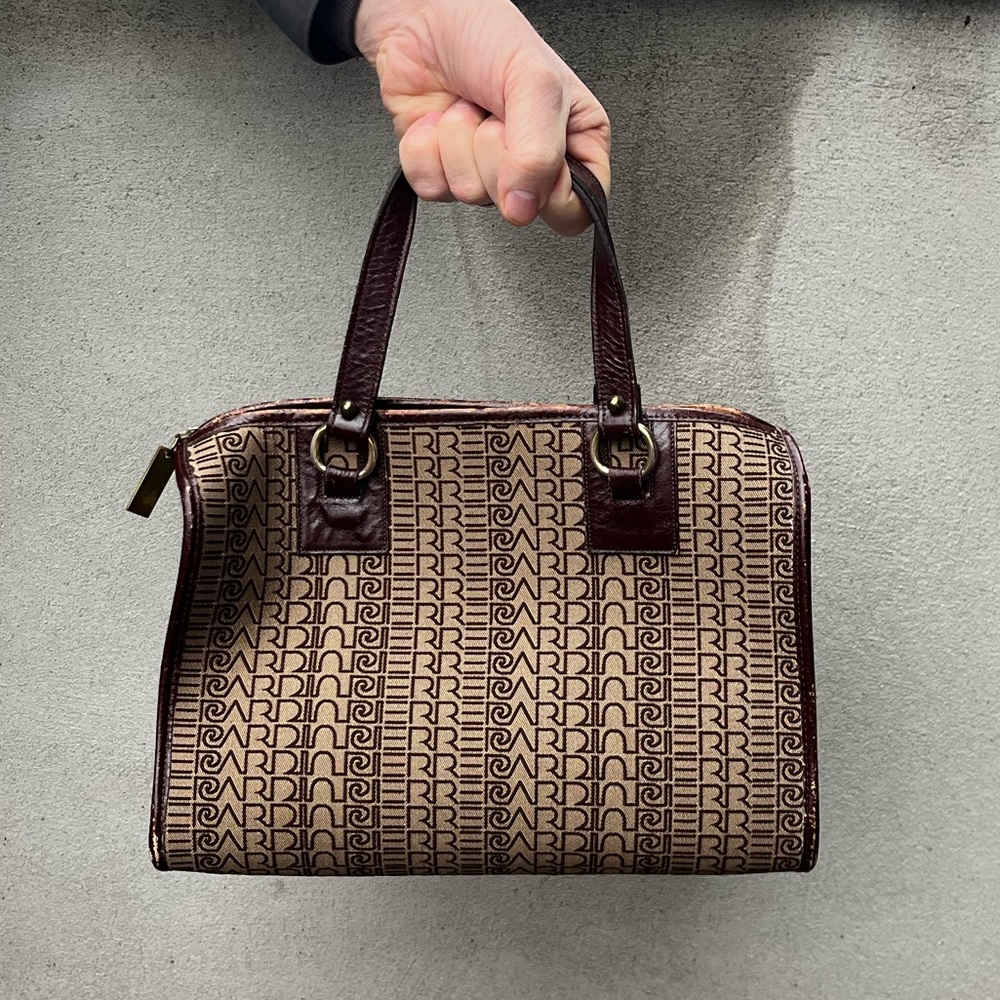 Vintage Canvas Pierre Cardin Logo Handbag Purse